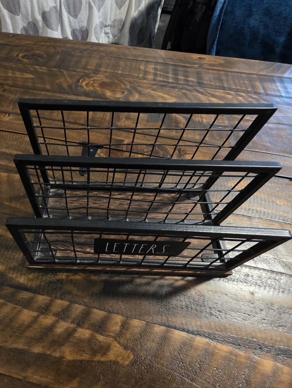 Rae Dunn Black Wire Desk Letter Organizer - Picture 2 of 3